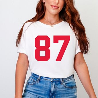 Football Jersey 87 - Women's Garment Dyed Tee