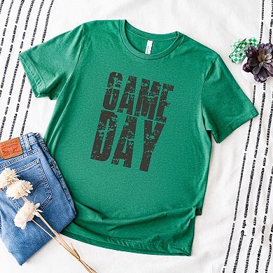 Game Day Block Distressed - Women's Short Sleeve Graphic T-Shirt