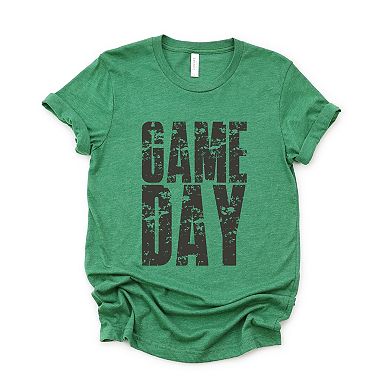 Game Day Block Distressed - Women's Short Sleeve Graphic T-Shirt