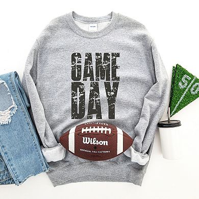 Game Day Block Distressed - Women's Graphic Sweatshirt