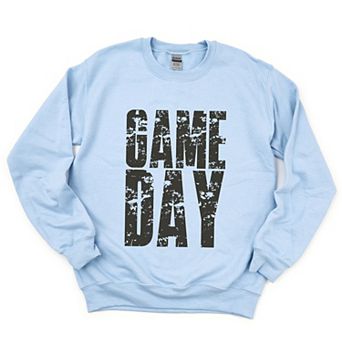 Game Day Block Distressed - Women's Graphic Sweatshirt