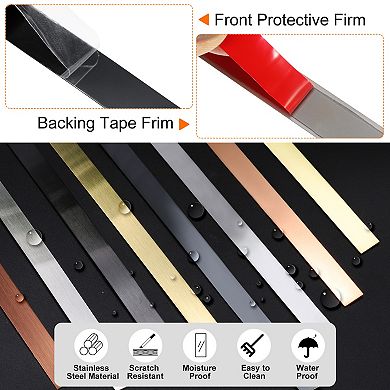 39.4ft x 0.39" Wall Trim Peel and Stick Molding Trim Self Adhesive Frame