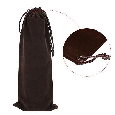 25x10cm Microfiber Pouch, 5Pcs Soft Storage Drawstring Gift Bag