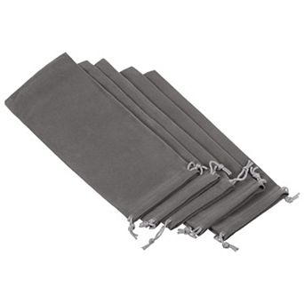 25x10cm Microfiber Pouch, 5 pc Soft Storage Drawstring Gift Bag