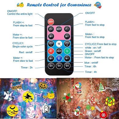LED Projector Lights with 10 HD Slides Remote Control