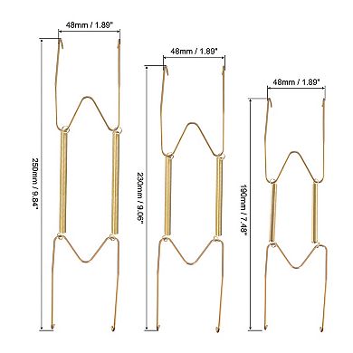 12 Pieces Plate Hanger, 8/12/14" Stainless Steel for Decorative