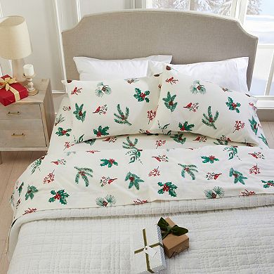 Market & Place Cotton Flannel Printed Sheet Set