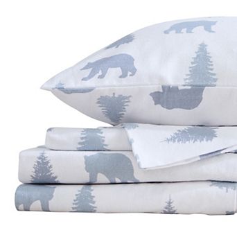 Market & Place Cotton Flannel Printed Sheet Set
