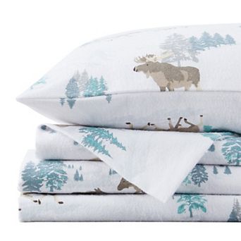 Market & Place Cotton Flannel Printed Sheet Set