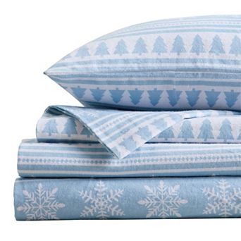 Market & Place Cotton Flannel Printed Sheet Set