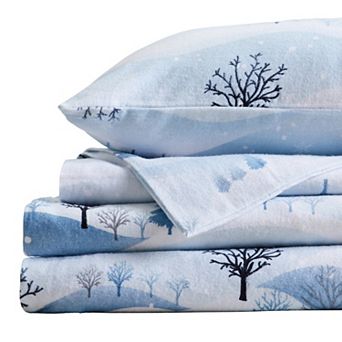 Market & Place Cotton Flannel Printed Sheet Set