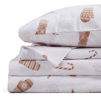Market & Place Cotton Flannel Printed Sheet Set