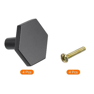 Solid Brass Cabinet Knobs, Hexagon Cabinets Knob with Screw for Furniture Decoration