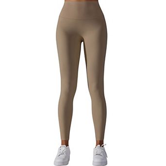 Women's High Waist Seamless Full Length Leggings with Wide Waistband
