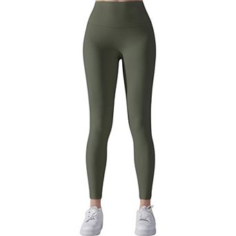 Women's High Waist Seamless Full Length Leggings with Wide Waistband