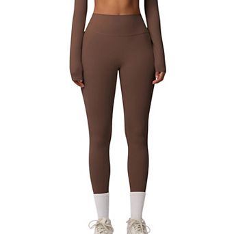 Women's High Waist Leggings with Side Pockets and Seamless Stretch Fabric for Everyday Wear