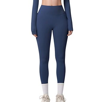 Women's High Waist Leggings with Side Pockets and Seamless Stretch Fabric for Everyday Wear