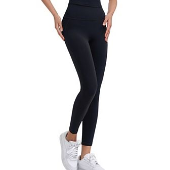 Women's High Waist Full Length Active Leggings with Wide Waistband and Seamless Design