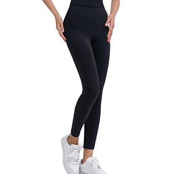 Women's High Waist Full Length Active Leggings with Wide Waistband and Seamless Design