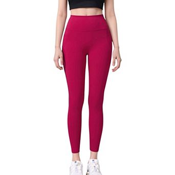 Women's High Waist Full Length Leggings with Wide Waistband and Side Pocket