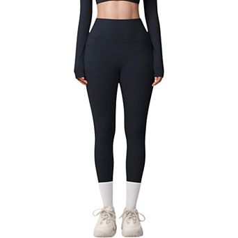 Women's High Waist Full Length Leggings with Side Pockets and Wide Waistband