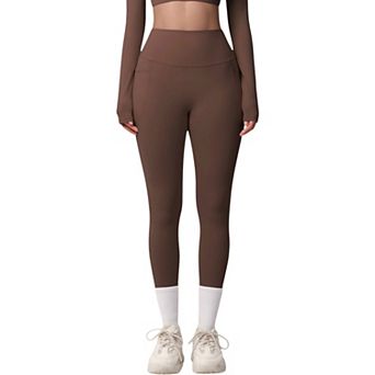 Women's High Waist Full Length Leggings with Side Pockets and Wide Waistband