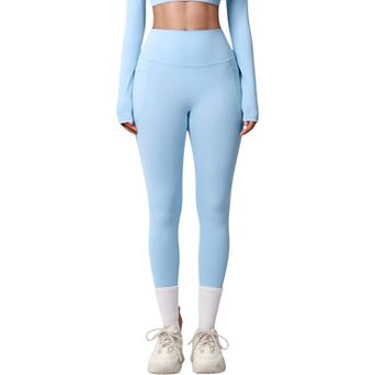 Women's High Waist Full Length Leggings with Side Pockets and Wide Waistband
