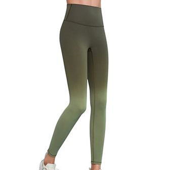 Women's High Waist Ombre Gradient Seamless Leggings with Wide Waistband