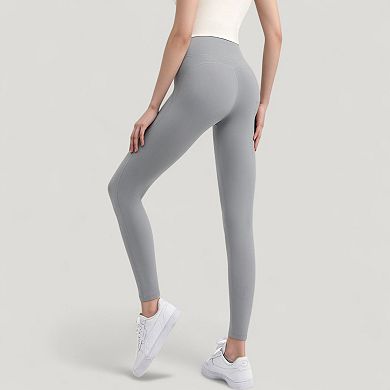 Women's High Waist Full Length Active Leggings with Wide Waistband and Seamless Design