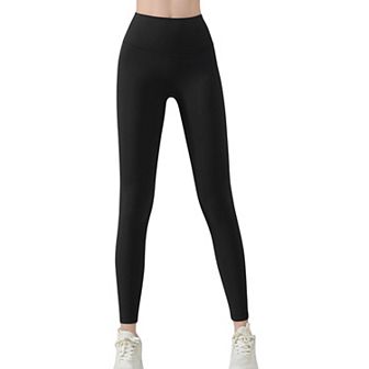 Women's High Waist Full Length Leggings with Wide Waistband