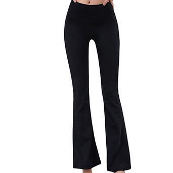 Women's High Waist Flare Yoga Pants with Seam Detailing