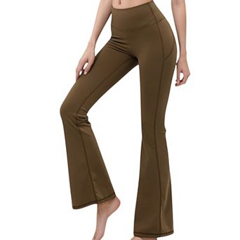 Women's High Waist Flare Yoga Pants with Seam Detailing