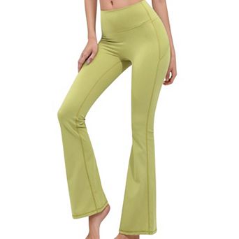 Women's High Waist Flare Yoga Pants with Seam Detailing