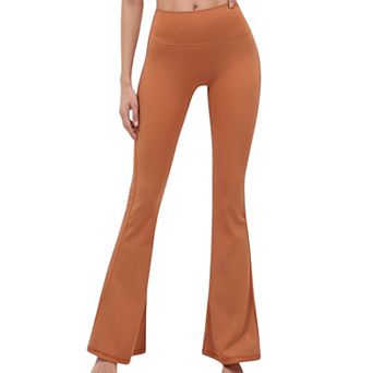 Women's High Waist Flare Yoga Pants with Seam Detailing