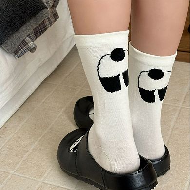 Women's 3-Pair Cotton Blend Socks with Cute Animal Designs Breathable and Comfortable
