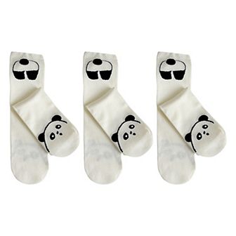 Women's 3-Pair Cotton Blend Socks with Cute Animal Designs Breathable and Comfortable