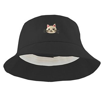 Women's Cute & Stylish Bucket Hat with Cat Embroidery