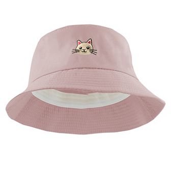 Women's Cute & Stylish Bucket Hat with Cat Embroidery