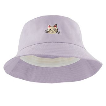 Women's Cute & Stylish Bucket Hat with Cat Embroidery