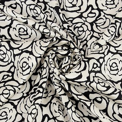 Fashion Satin Silk Scarf with Polka Dot and Floral Patterns Versatile Accessory