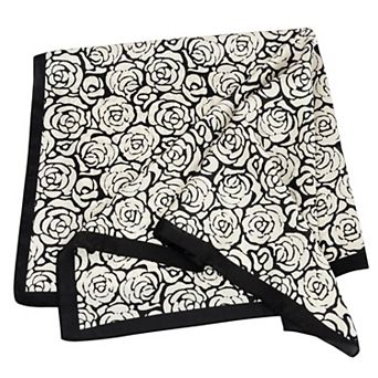 Fashion Satin Silk Scarf with Polka Dot and Floral Patterns Versatile Accessory