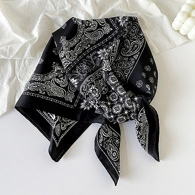 Satin Scarf Premium Cashew Print Square Print Neck Head Bag Accessory