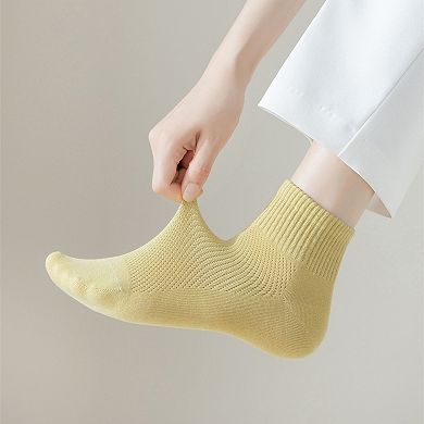 Women's 6pk Breathable Mesh Knit Casual Ankle Socks