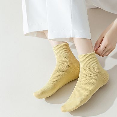 Women's 6pk Breathable Mesh Knit Casual Ankle Socks
