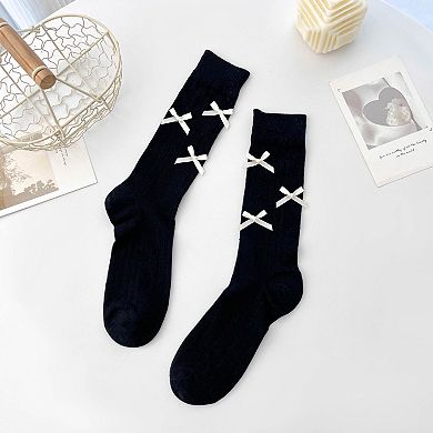 Women's 6pk Knee - High Socks with Bow Accents