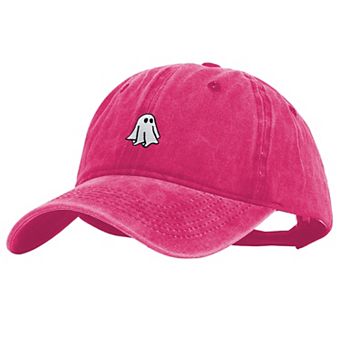 Women's Vintage Washed Baseball Cap with Ghost Embroidery