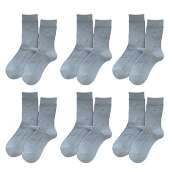 Women's Star - Patterned 6 pk Soft Crew Socks