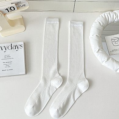 Women's 6pk Ribbed Knee - High Socks - Soft & Breathable