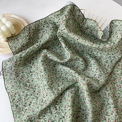 Cotton Square Neck Scarf Printed Four Seasons Versatile Fashion Accessory