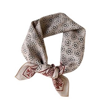 Cotton Square Neck Scarf Printed Four Seasons Versatile Fashion Accessory